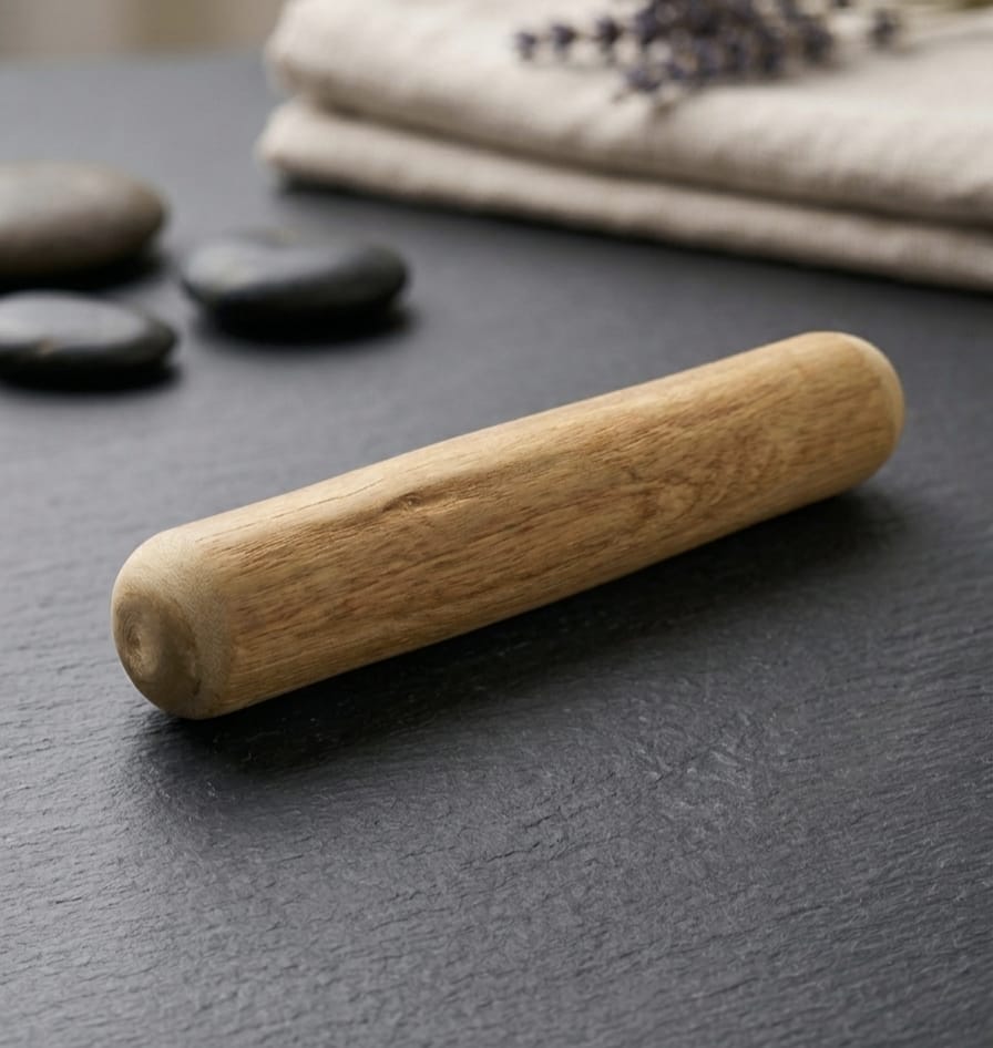Close-up of the natural cinnamon wood grain
